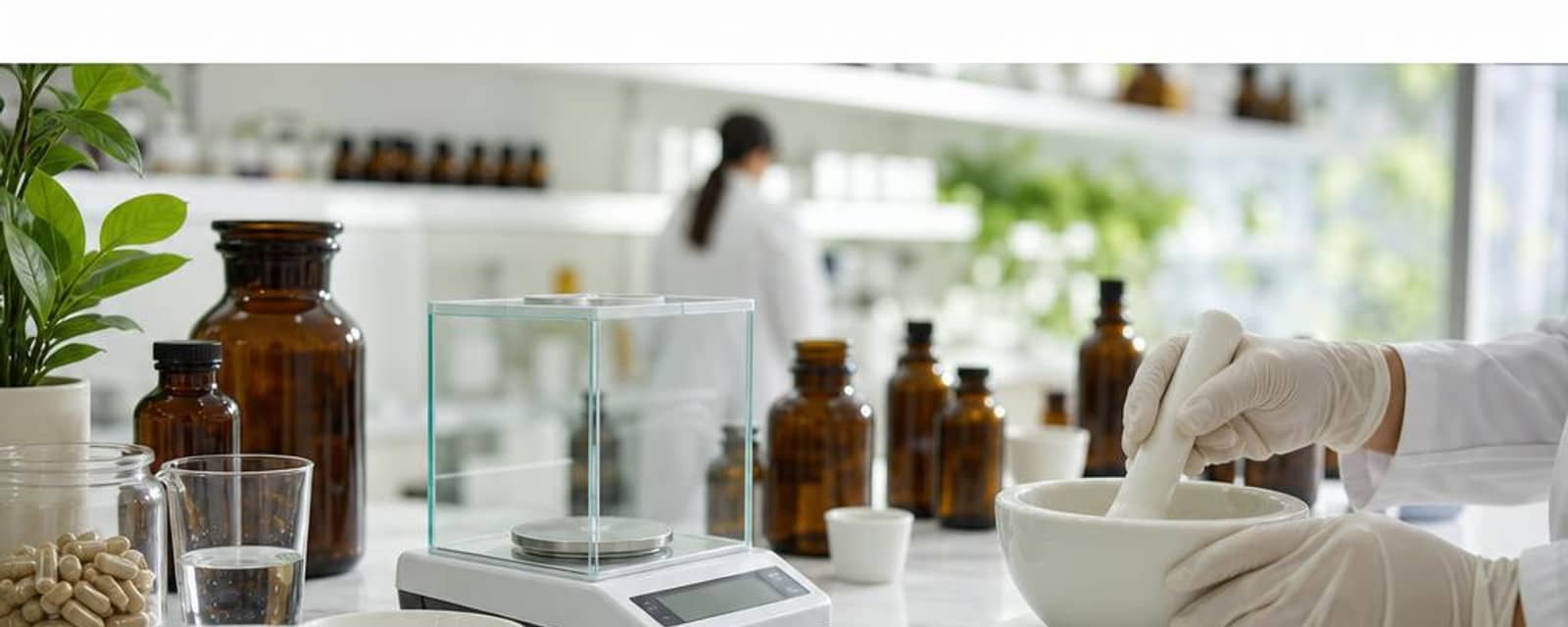 Pharmacist preparing a compounded medication