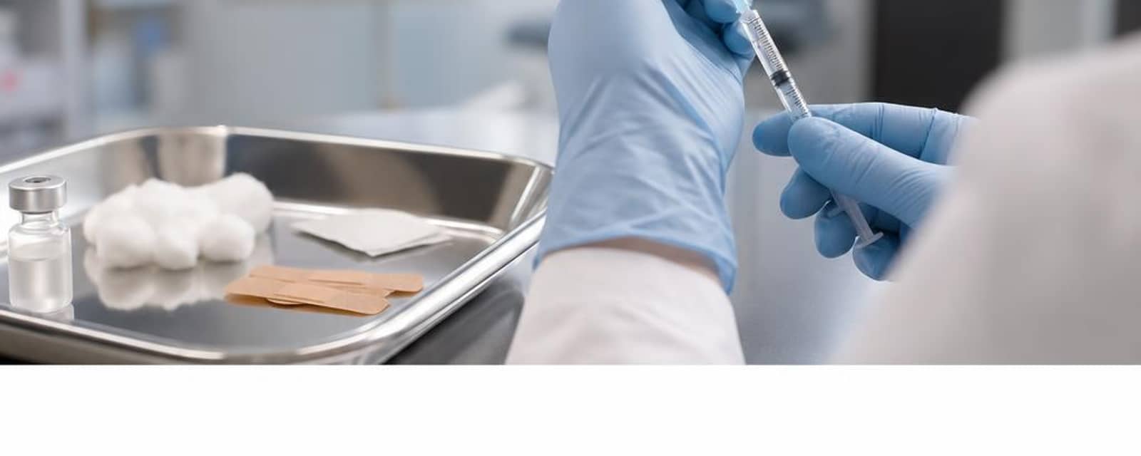 Pharmacist giving a patient a vaccine